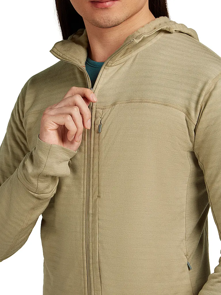 ICEBREAKER | Chaqueta polar para hombre Real Fleece 300 con capucha de merino |
