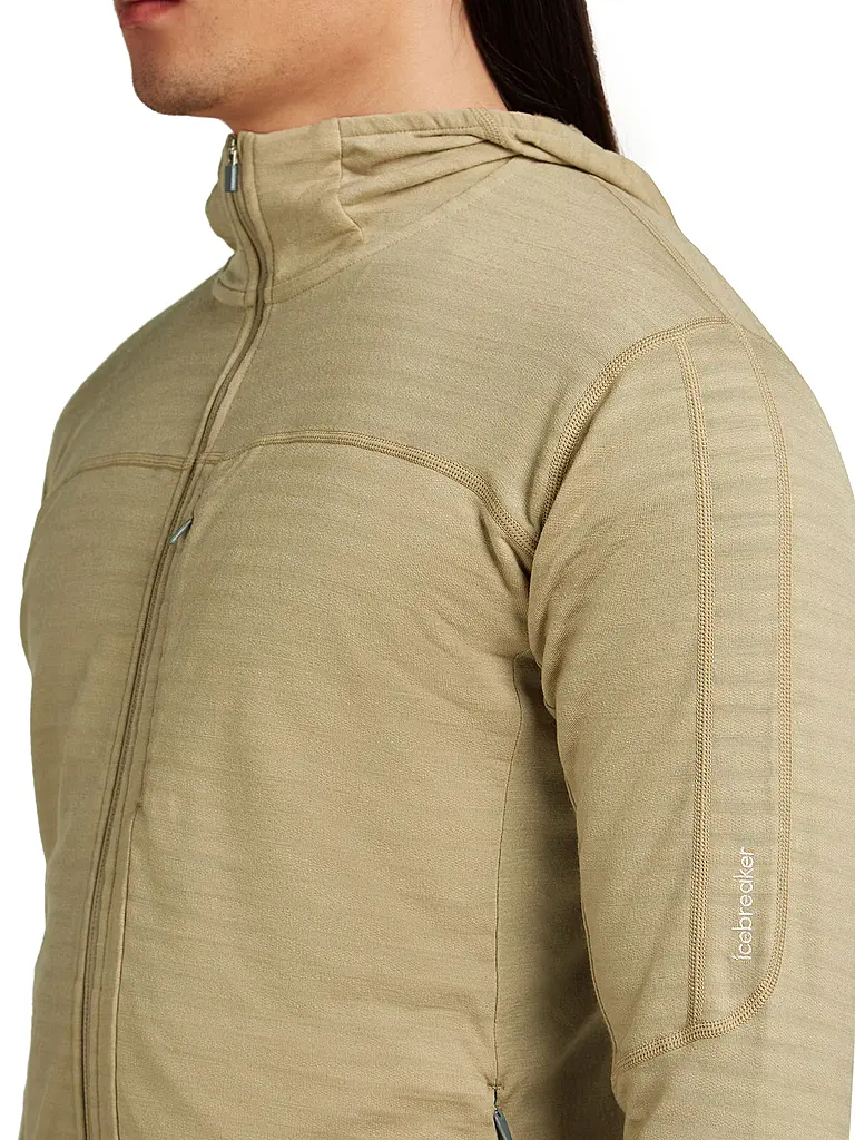 ICEBREAKER | Chaqueta polar para hombre Real Fleece 300 con capucha de merino |