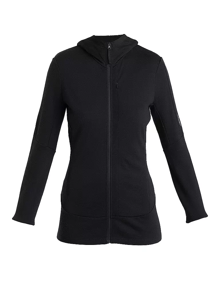 ICEBREAKER | Damen Fleecejacke Quantum 260 Hoodie | Negro