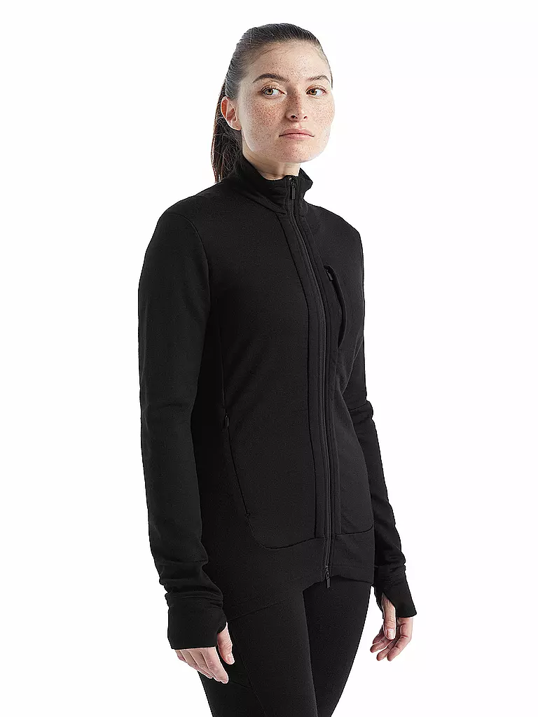 ICEBREAKER | Damen Fleecejacke Quantum III | Negro
