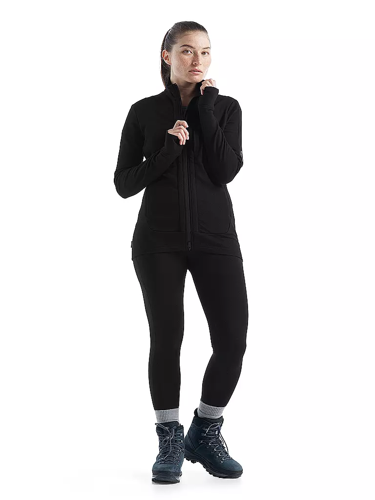 ICEBREAKER | Damen Fleecejacke Quantum III | Negro
