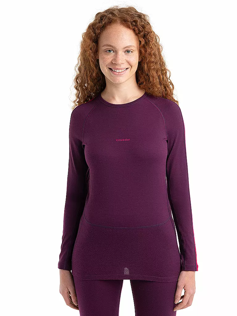 ICEBREAKER | Damen Funktionsshirt 200 ZoneKnit™ Merino  | Rojo oscuro