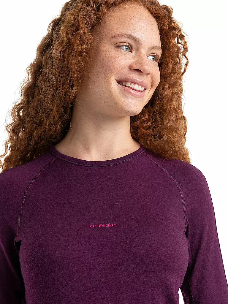 ICEBREAKER | Damen Funktionsshirt 200 ZoneKnit™ Merino  | Rojo oscuro