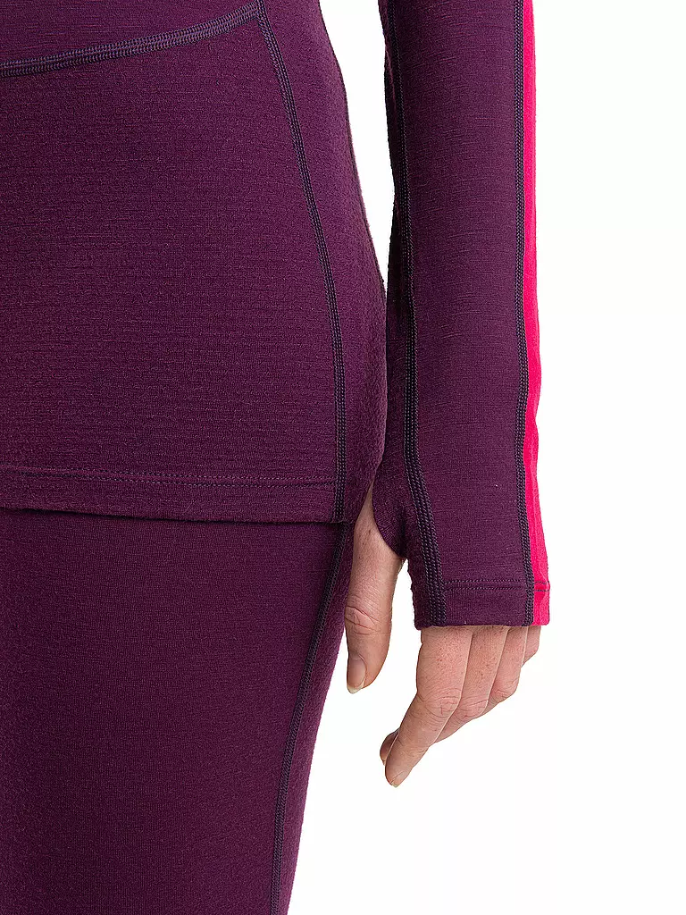 ICEBREAKER | Damen Funktionsshirt 200 ZoneKnit™ Merino  | Rojo oscuro