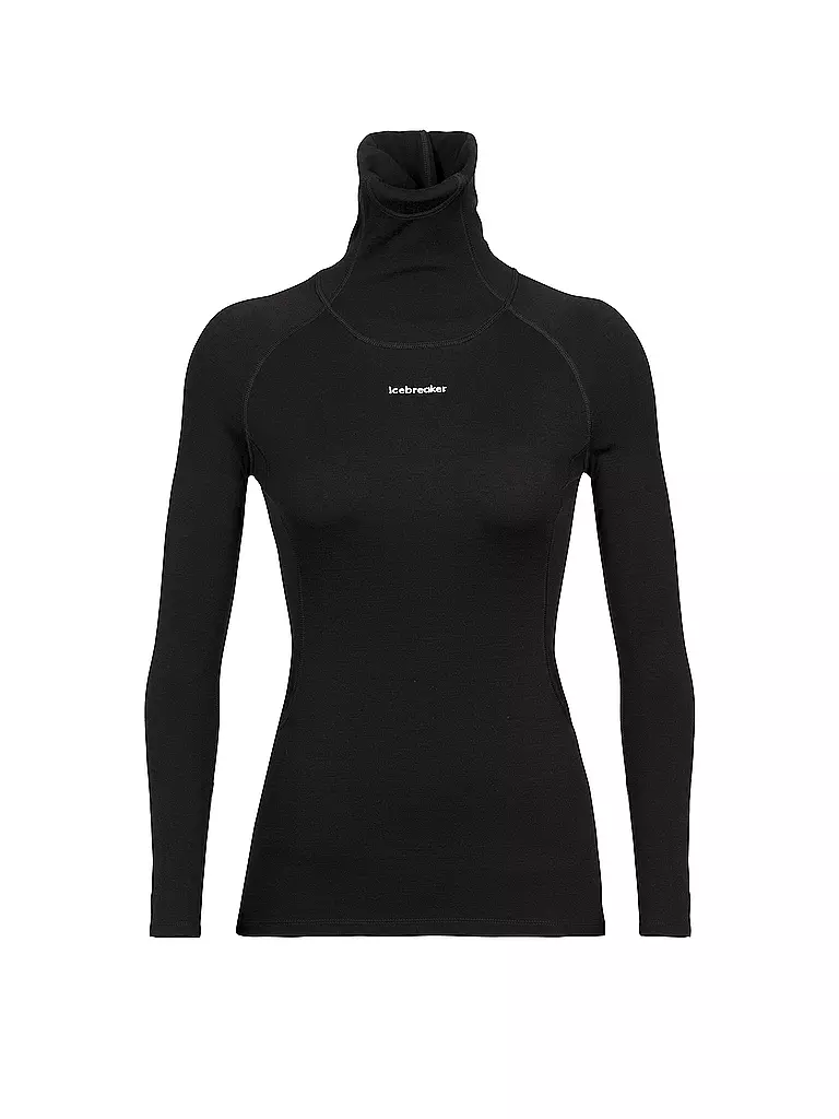 ICEBREAKER | Damen Funktionsshirt 300 MerinoFine™ Rolli | Negro