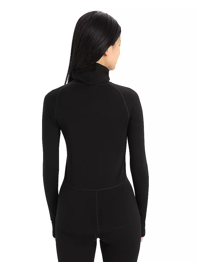 ICEBREAKER | Damen Funktionsshirt 300 MerinoFine™ Rolli | Negro