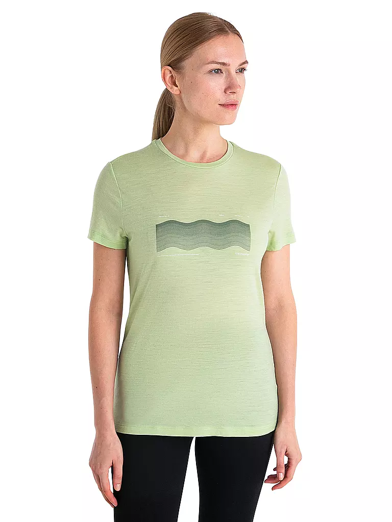 ICEBREAKER | Damen Funktionsshirt Merino 150 Tech Lite III Contour | Verde claro