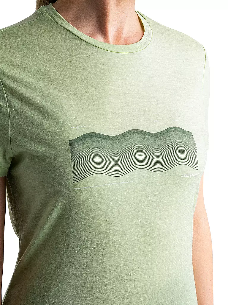 ICEBREAKER | Damen Funktionsshirt Merino 150 Tech Lite III Contour | Verde claro