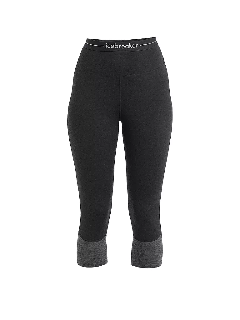 ICEBREAKER | Damen Tight 200 ZoneKnit™ Merino 3/4 | Negro