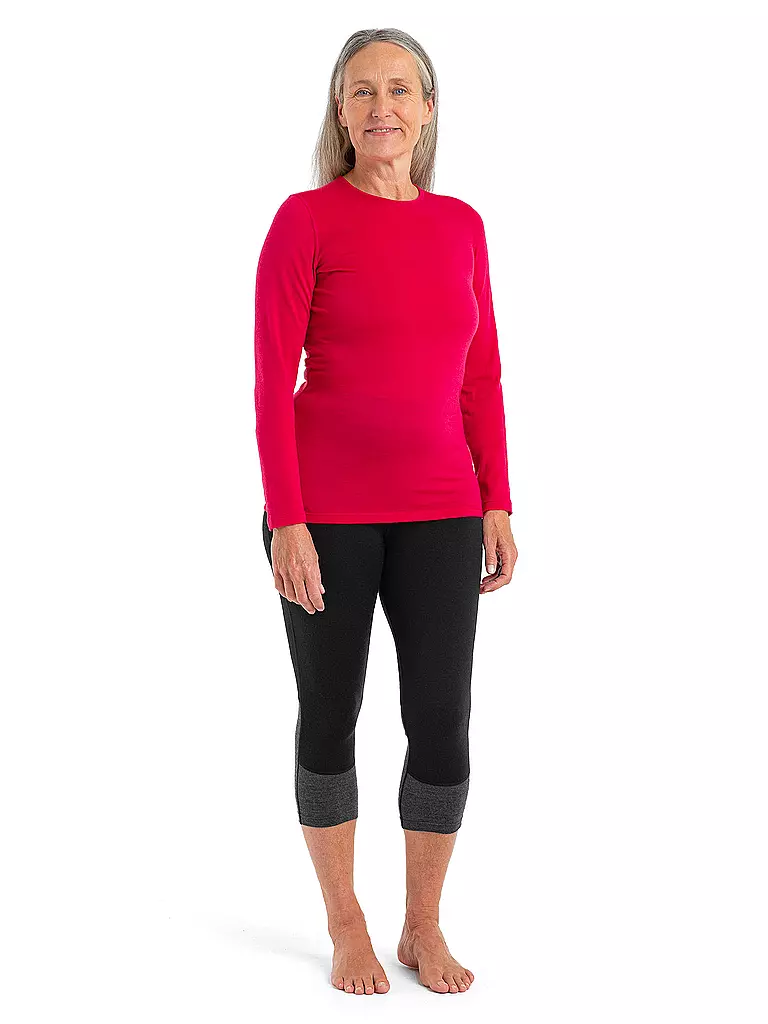 ICEBREAKER | Damen Tight 200 ZoneKnit™ Merino 3/4 | Negro