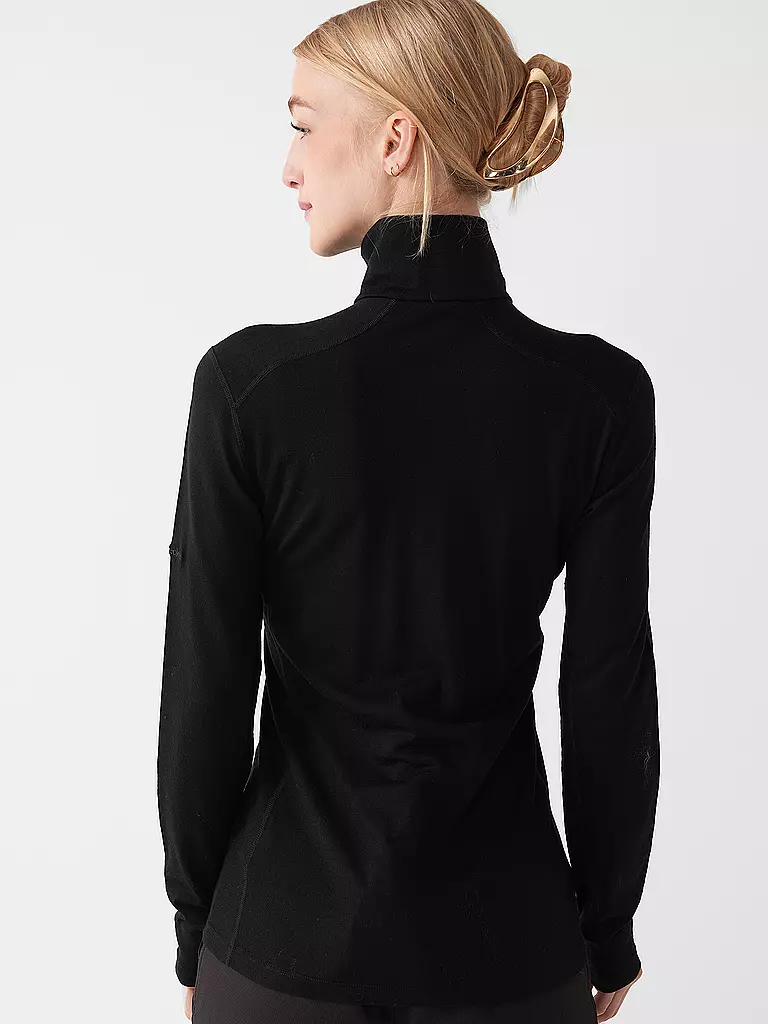 ICEBREAKER | Damen Unterzieh Zipshirt Oasis 200 | Negro