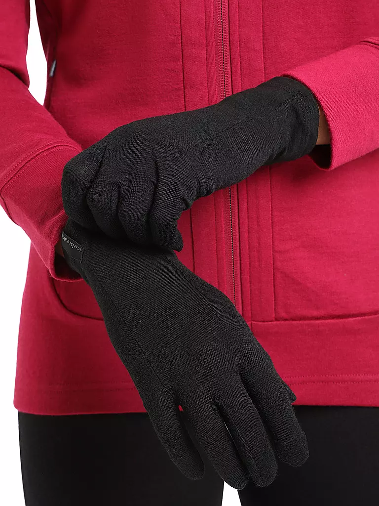 ICEBREAKER | Guantes interiores Merino Oasis Glove Liners | Negro