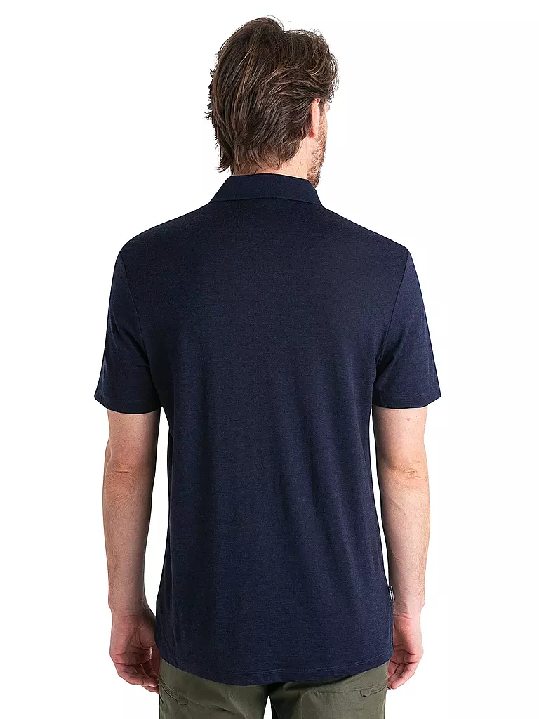 ICEBREAKER | Herren Funktionspolo Merino 150 Tech Lite3 | Azul oscuro