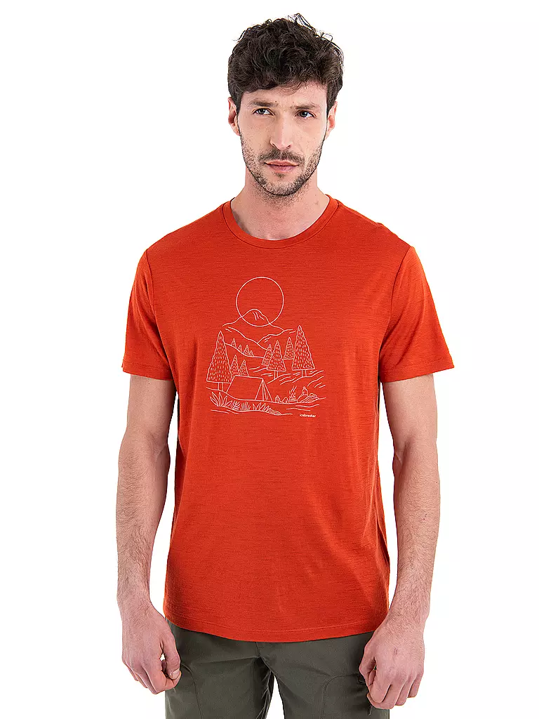 ICEBREAKER | Herren Funktionsshirt Merino 150 Tech Lite III Sunset Tech | Cobre