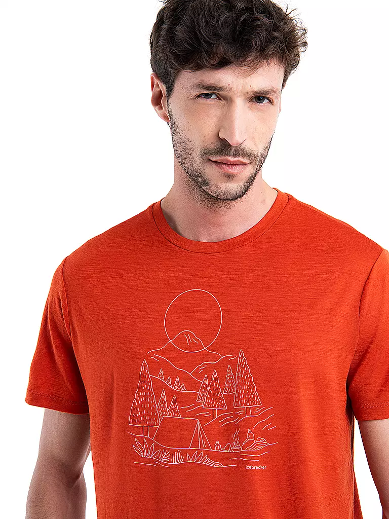 ICEBREAKER | Herren Funktionsshirt Merino 150 Tech Lite III Sunset Tech | Cobre