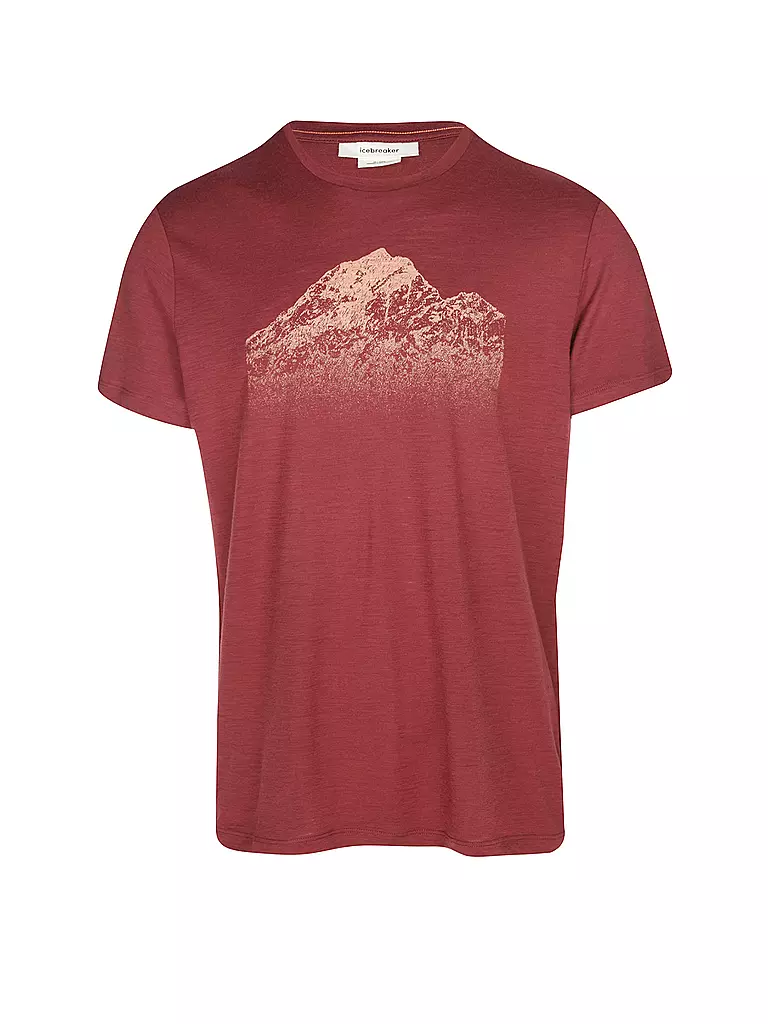 ICEBREAKER | Herren Funktionsshirt Mount Tech Lite | Rojo oscuro