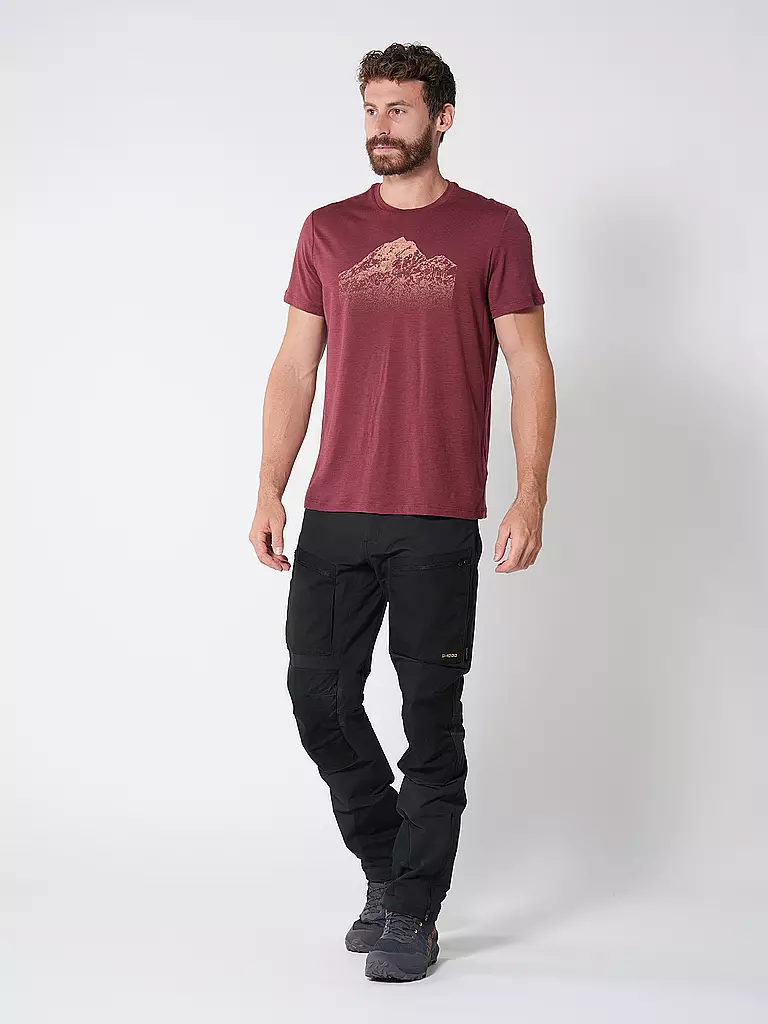 ICEBREAKER | Herren Funktionsshirt Mount Tech Lite | Rojo oscuro