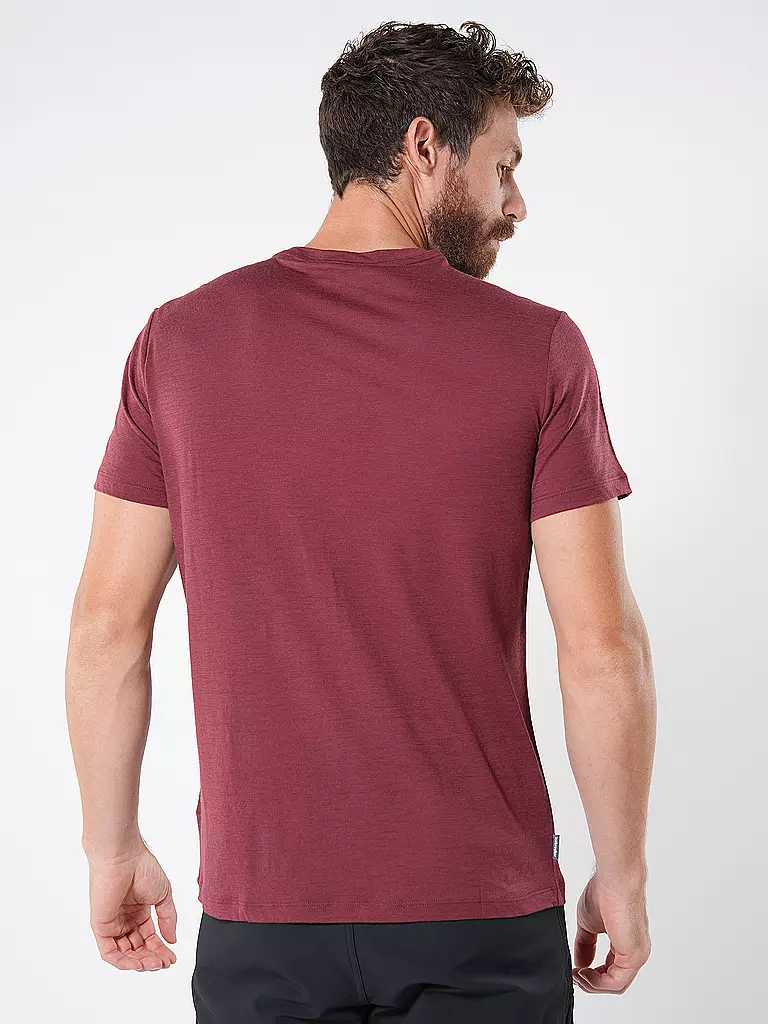 ICEBREAKER | Herren Funktionsshirt Mount Tech Lite | Rojo oscuro