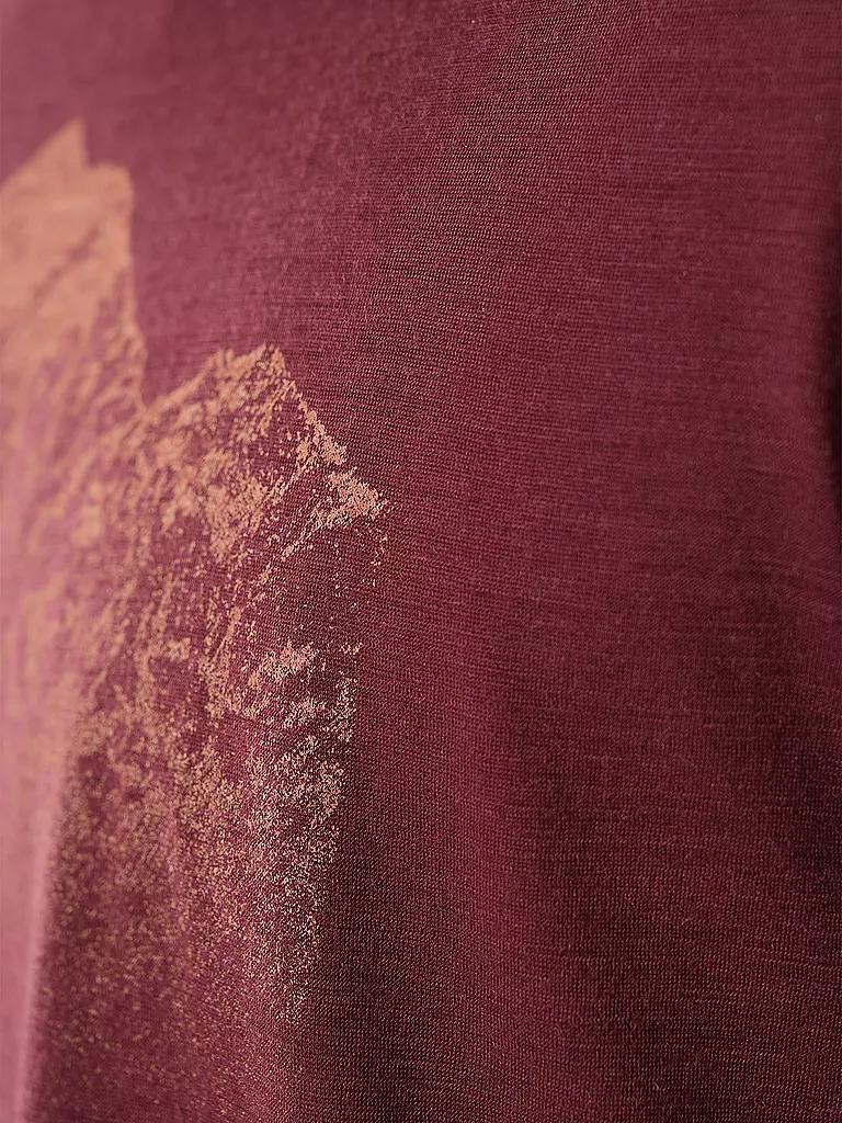 ICEBREAKER | Herren Funktionsshirt Mount Tech Lite | Rojo oscuro