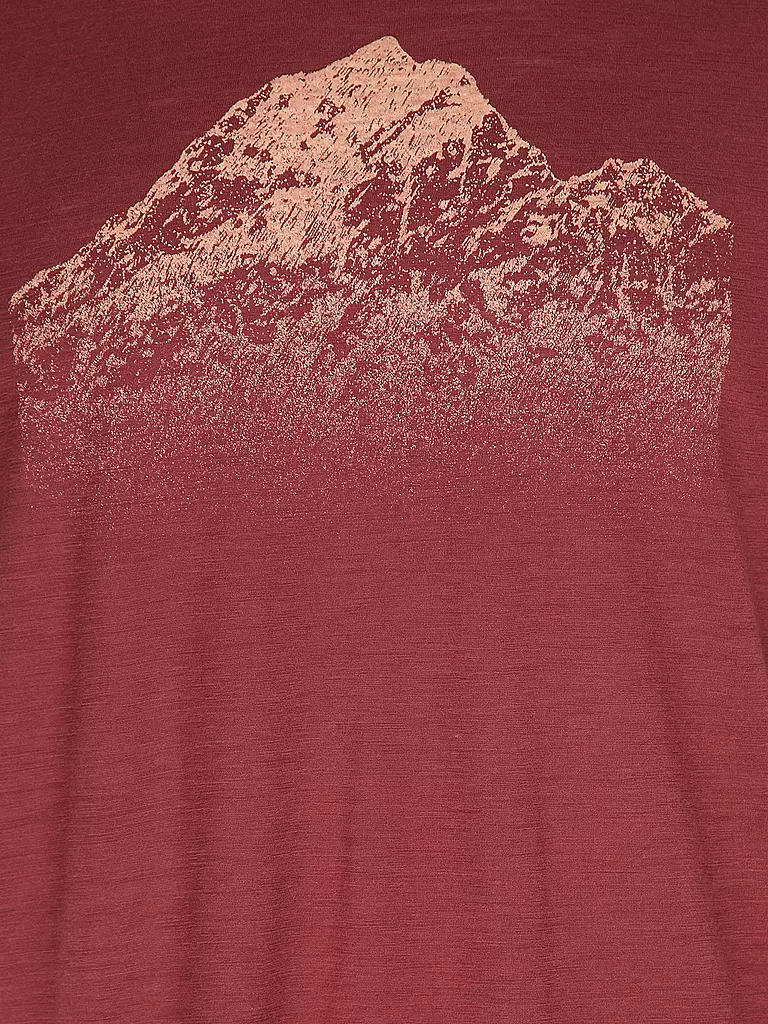 ICEBREAKER | Herren Funktionsshirt Mount Tech Lite | Rojo oscuro