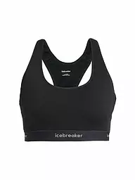 ICEBREAKER | Sujetador deportivo de mujer Racerback Merino 125 de sujeción baja | Negro