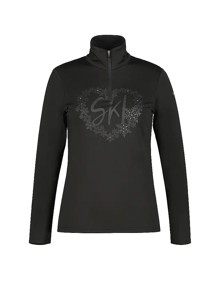 ICEPEAK | Camiseta interior con cremallera Ellenton para mujer | Negro