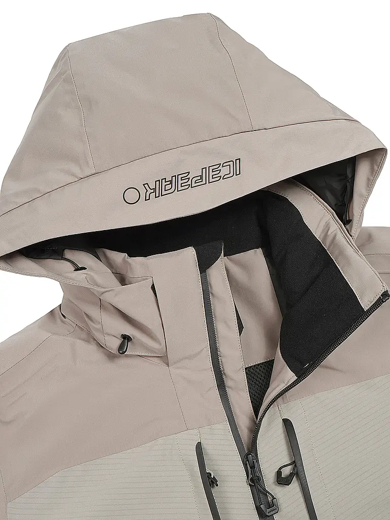 ICEPEAK | Chaqueta de esquí para hombre Faulkton con capucha | Gris