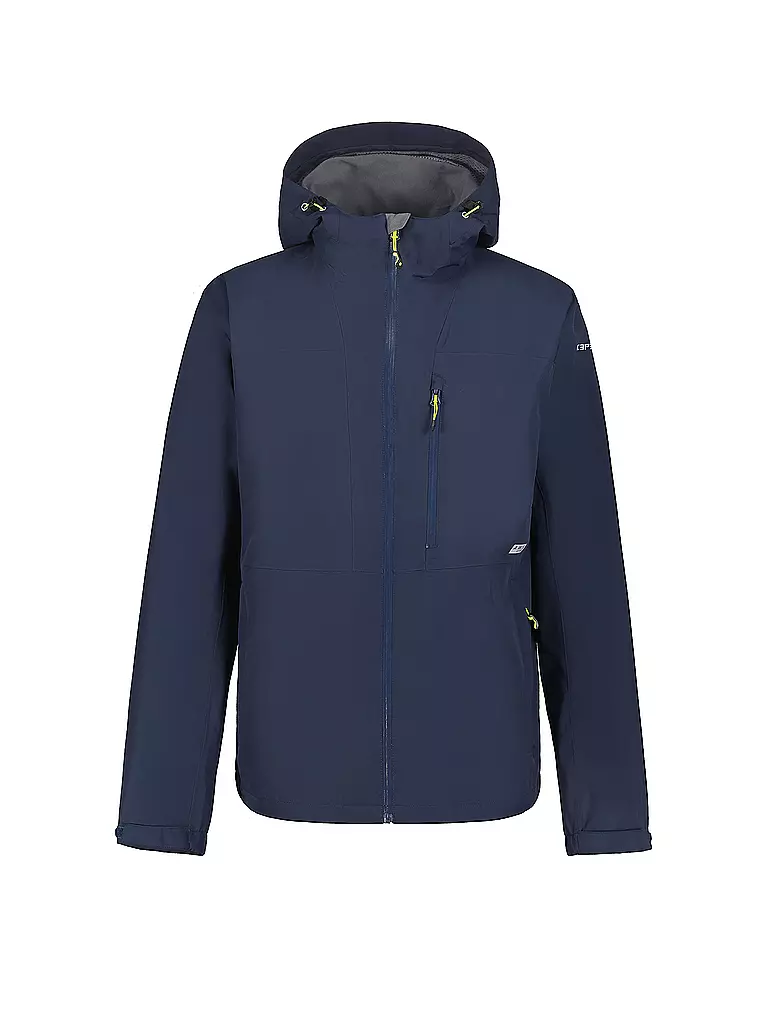 ICEPEAK | Chaqueta de senderismo para hombre Bangs 2L con capucha | Azul oscuro