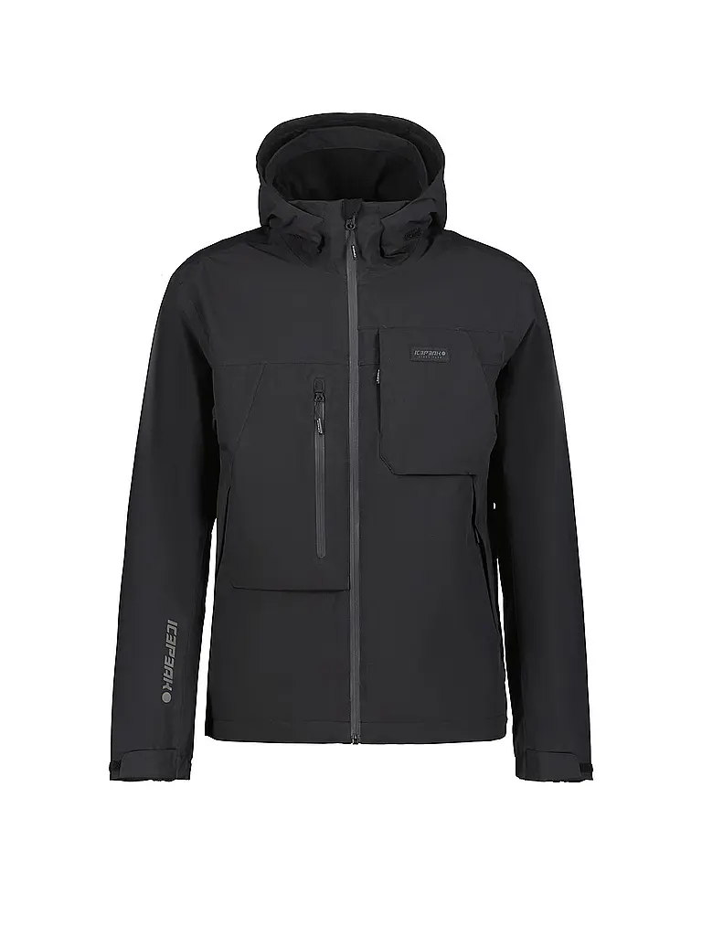 ICEPEAK | Chaqueta de senderismo para hombre Brandt | Negro