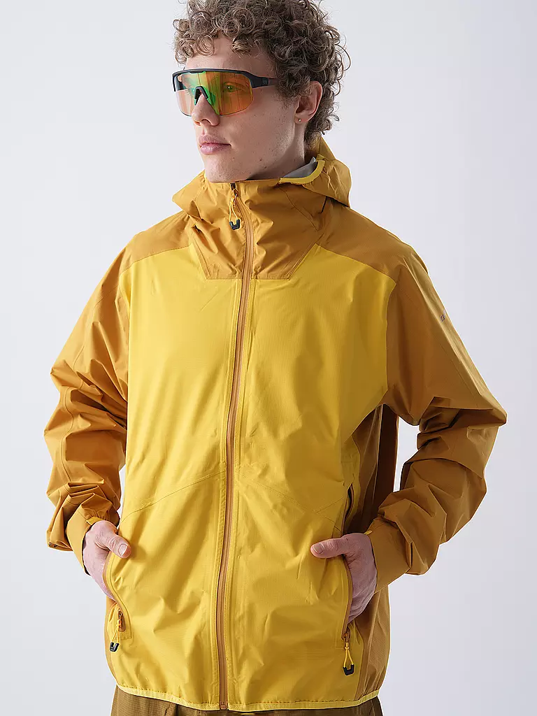 ICEPEAK | Chaqueta de senderismo para hombre Dawson 2.5L con capucha | Mostaza