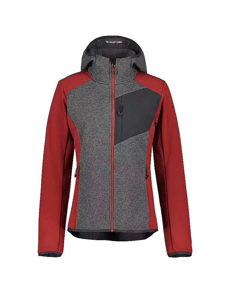 ICEPEAK | Chaqueta de senderismo para mujer Dahloneka con capucha | Rojo oscuro
