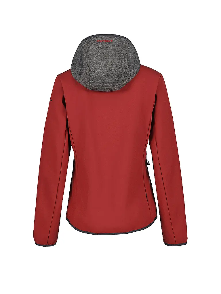 ICEPEAK | Chaqueta de senderismo para mujer Dahloneka con capucha | Rojo oscuro