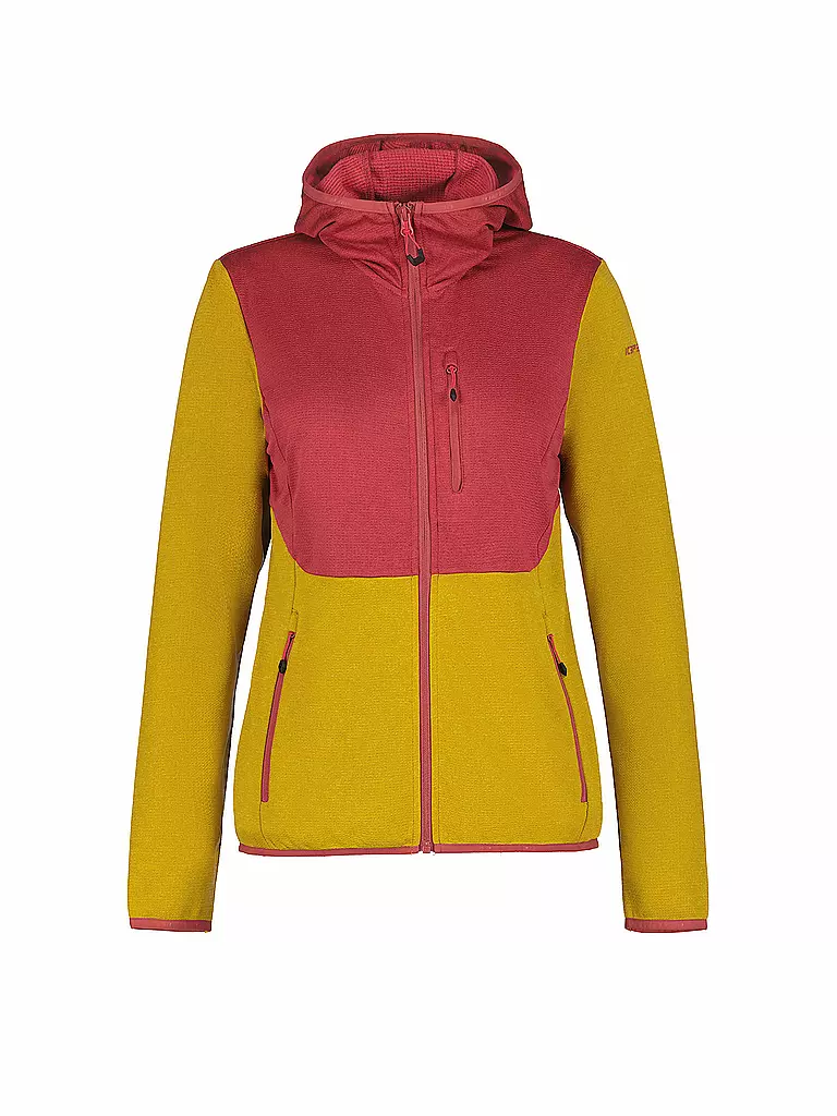 ICEPEAK | Chaqueta polar con capucha Banks para mujer | Mostaza