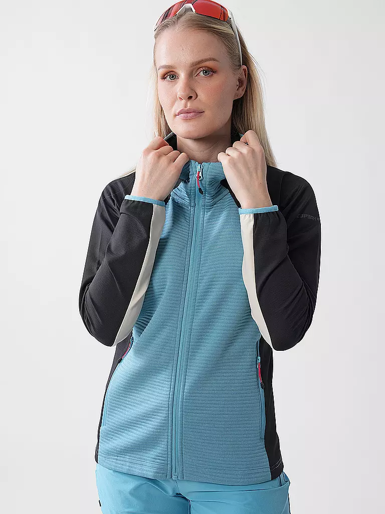 ICEPEAK | Chaqueta polar con capucha Basile para mujer | Azul claro