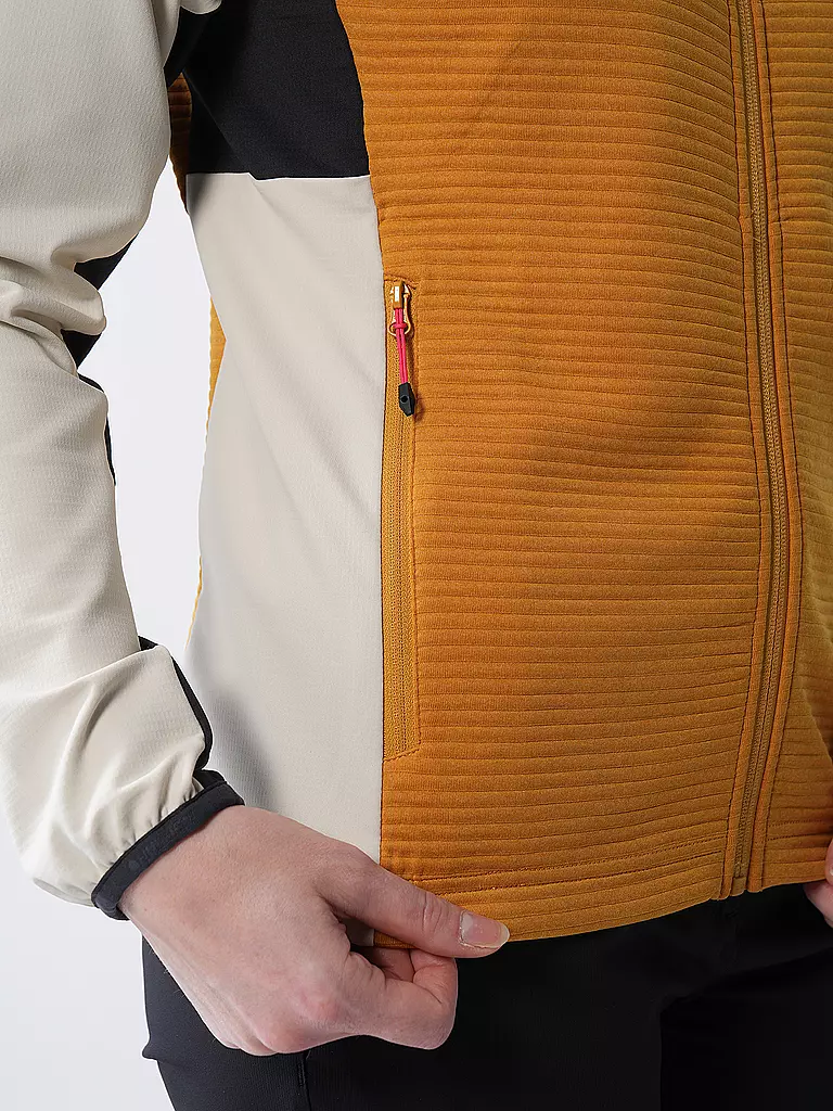 ICEPEAK | Chaqueta polar con capucha Basile para mujer | Mostaza