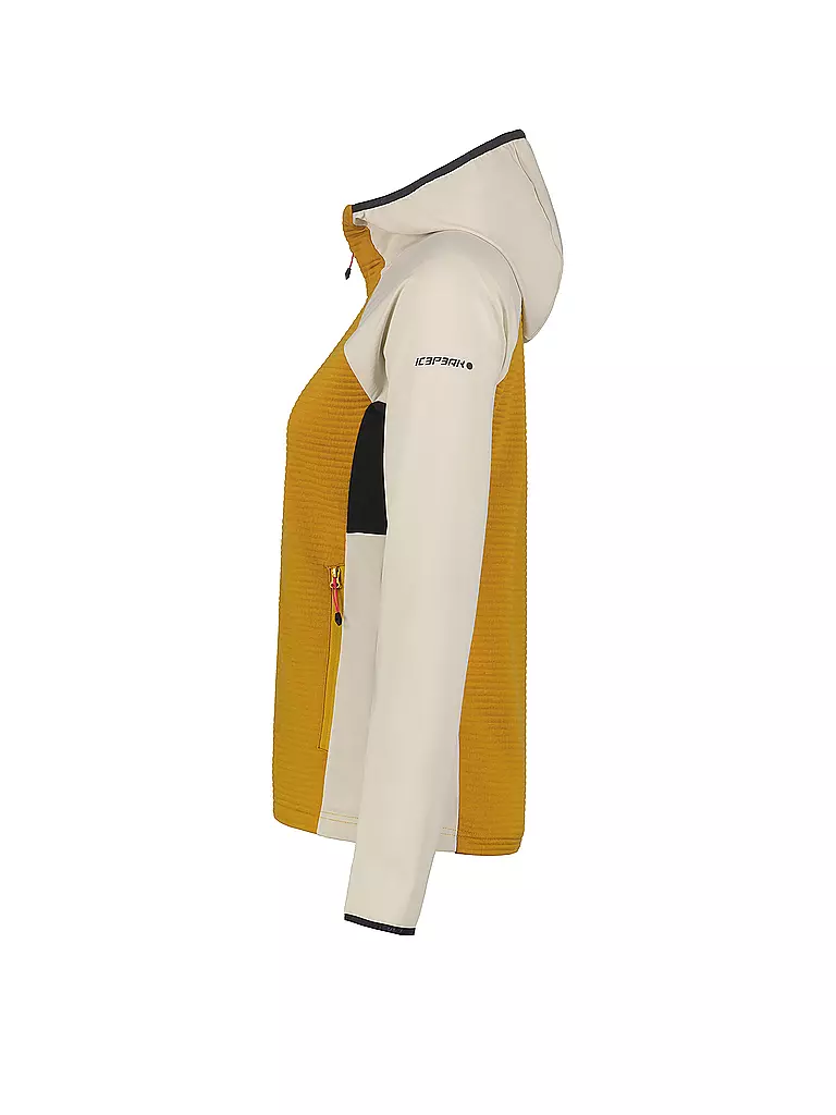 ICEPEAK | Chaqueta polar con capucha Basile para mujer | Mostaza