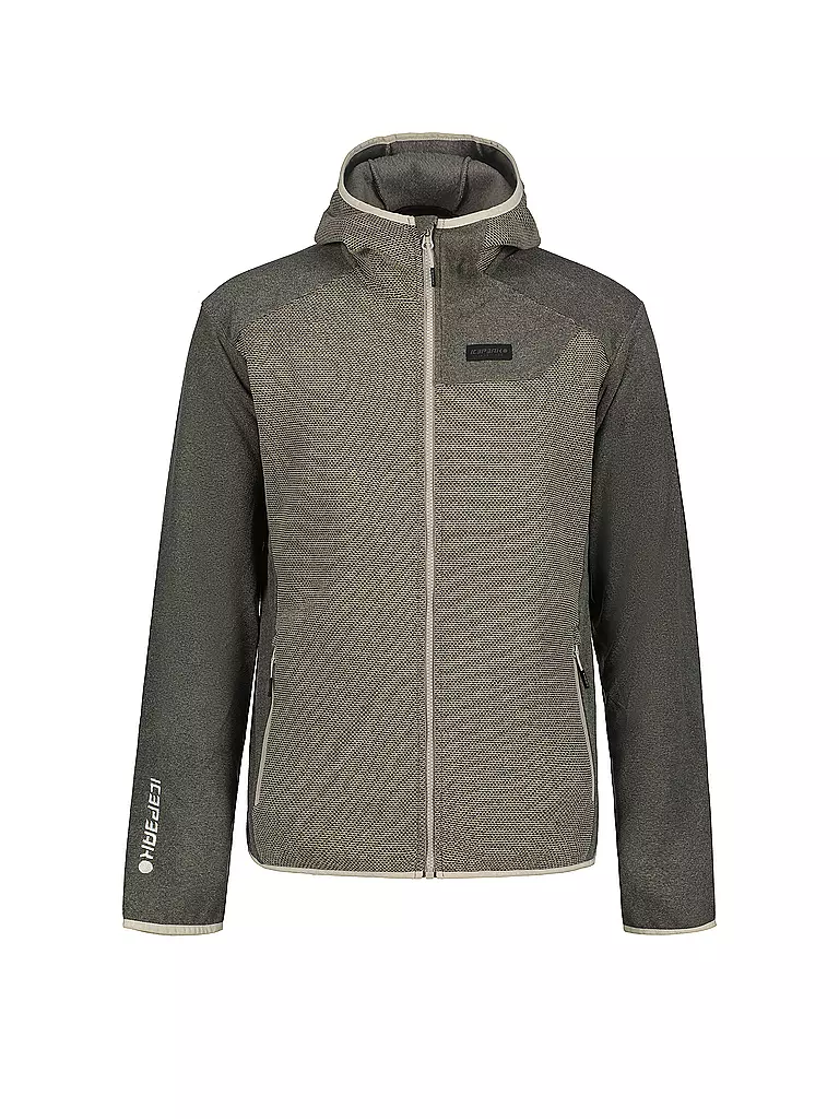 ICEPEAK | Chaqueta polar con capucha Bolivar para hombre | Marrón claro