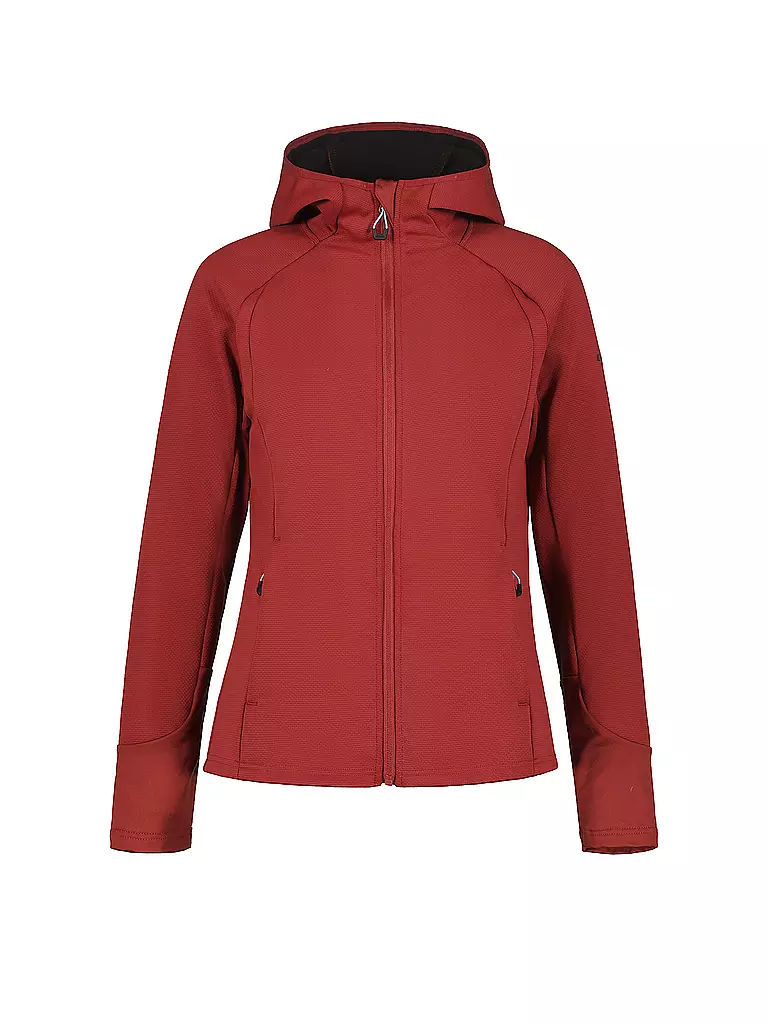 ICEPEAK | Chaqueta polar con capucha Dahlen para mujer | Rojo oscuro