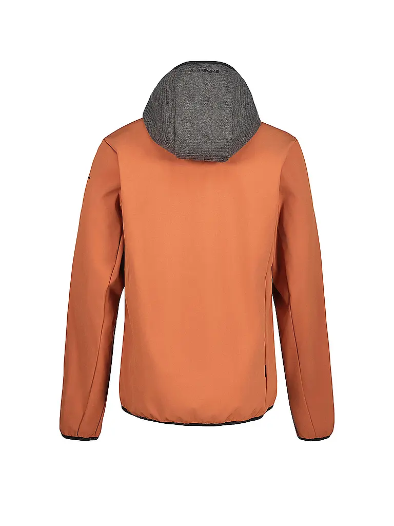 ICEPEAK | Chaqueta polar de senderismo para hombre Danfort con capucha | Naranja