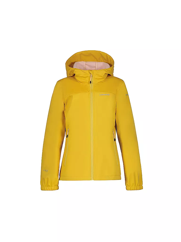 ICEPEAK | Chaqueta softshell para niña Kleve JR con capucha | Mostaza