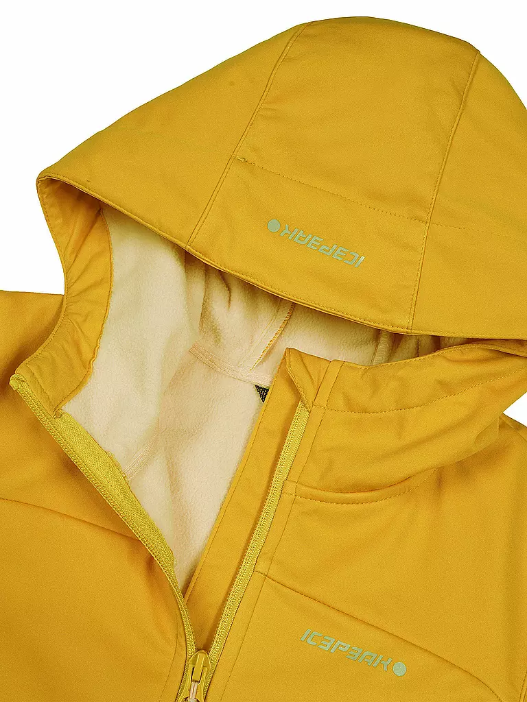 ICEPEAK | Chaqueta softshell para niña Kleve JR con capucha | Mostaza