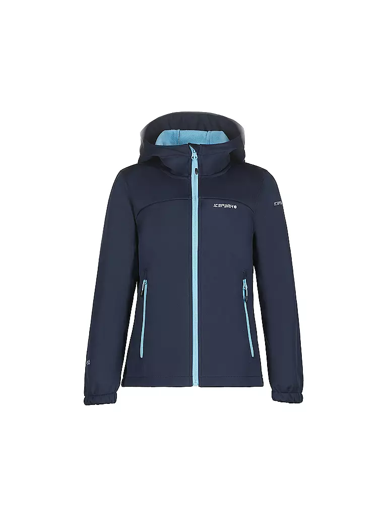 ICEPEAK | Chaqueta softshell para niña Kobryn JR con capucha | Azul oscuro