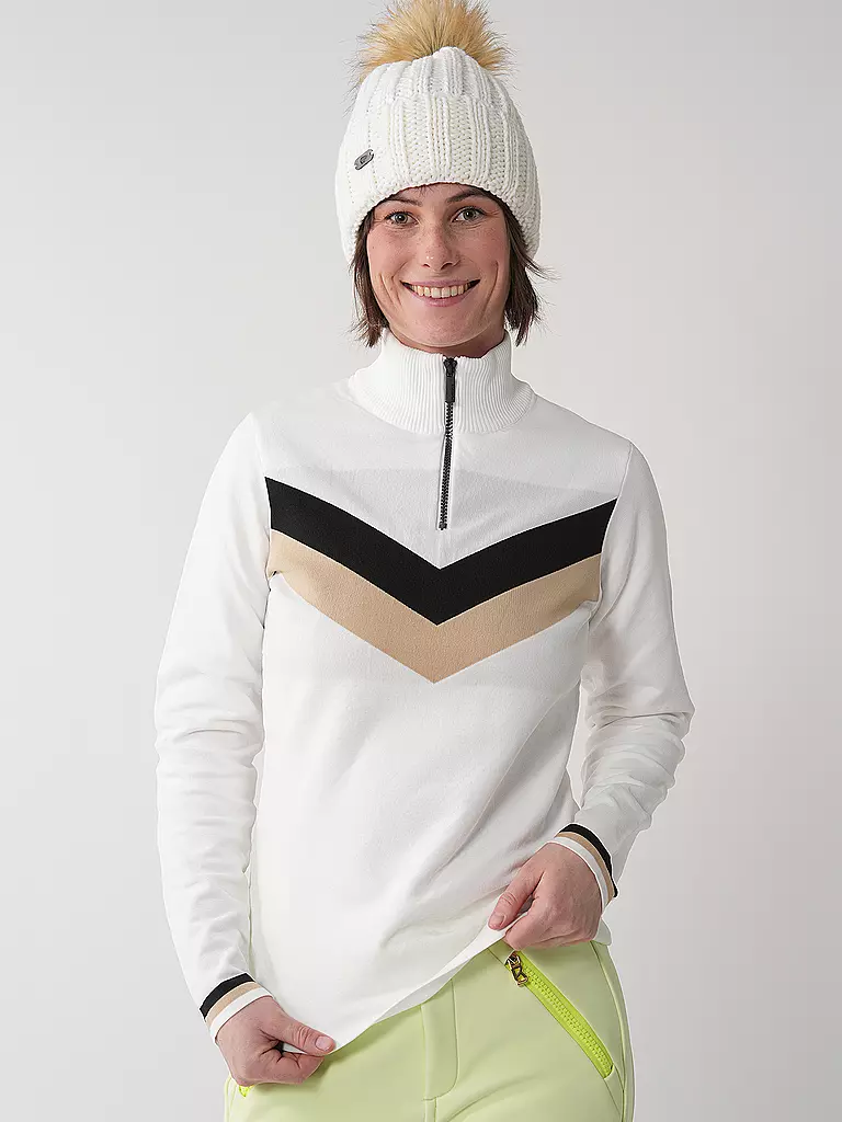 ICEPEAK | Damen Unterzieh Zipshirt Elwell | Blanco