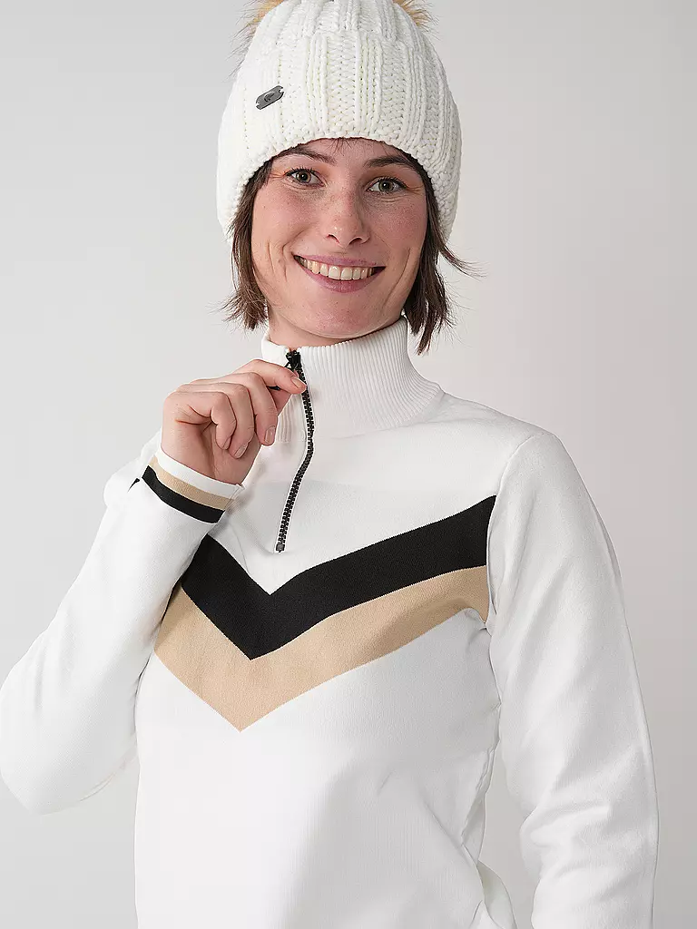 ICEPEAK | Damen Unterzieh Zipshirt Elwell | Blanco