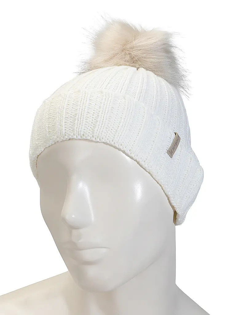 ICEPEAK | Gorro de mujer Hazen con pompón | Blanco