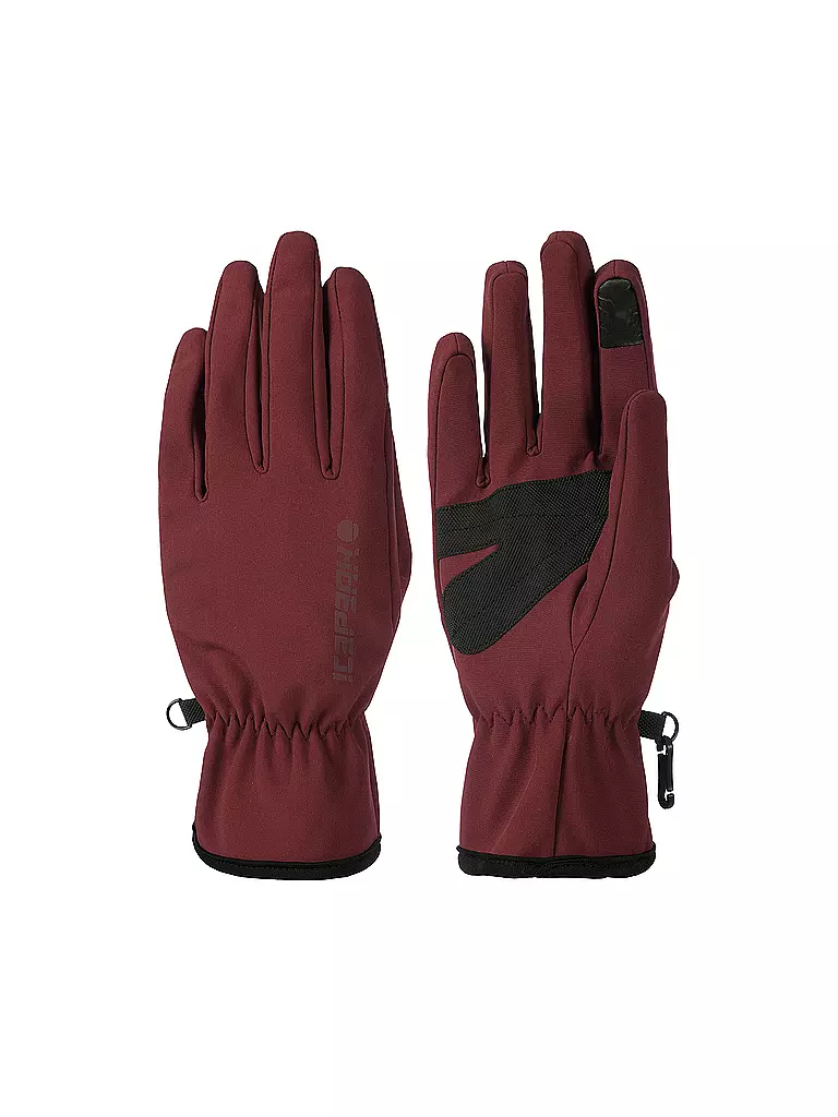 ICEPEAK | Guantes Softshell Hustonville | Rojo oscuro