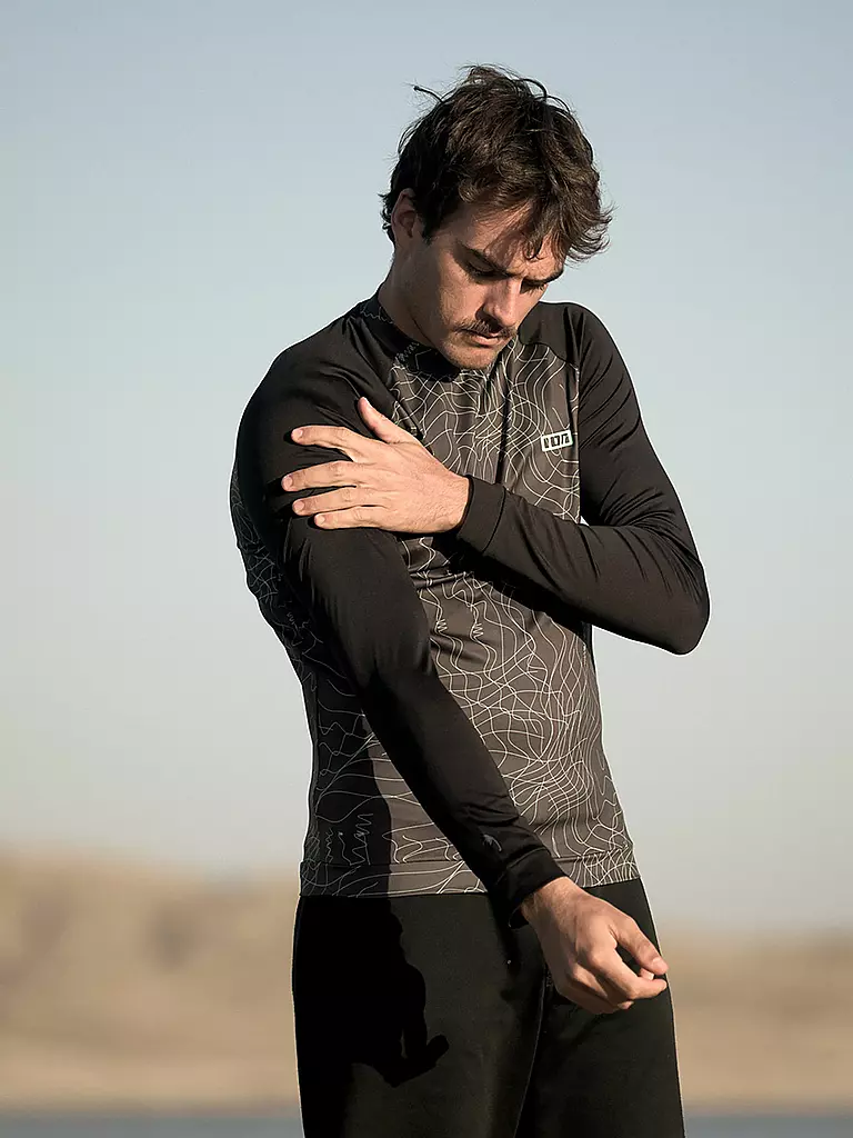 ION | Camiseta de playa Rashguard Maze para hombre |