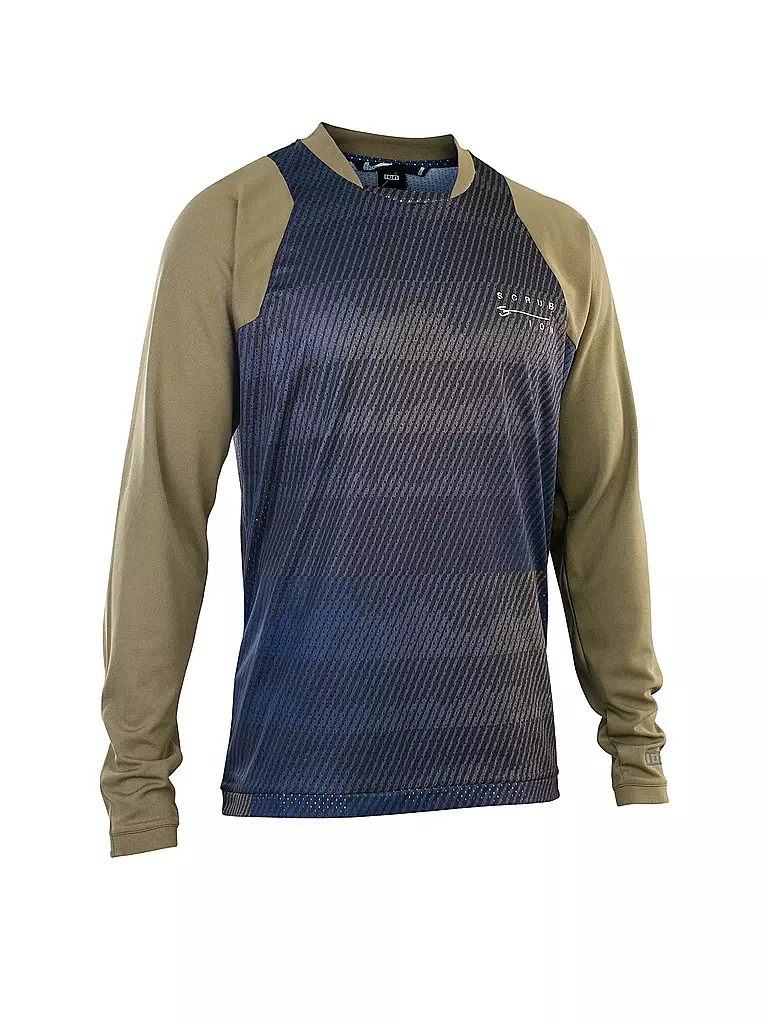 ION | Herren MTB-Shirt Scrub LS | Oliva