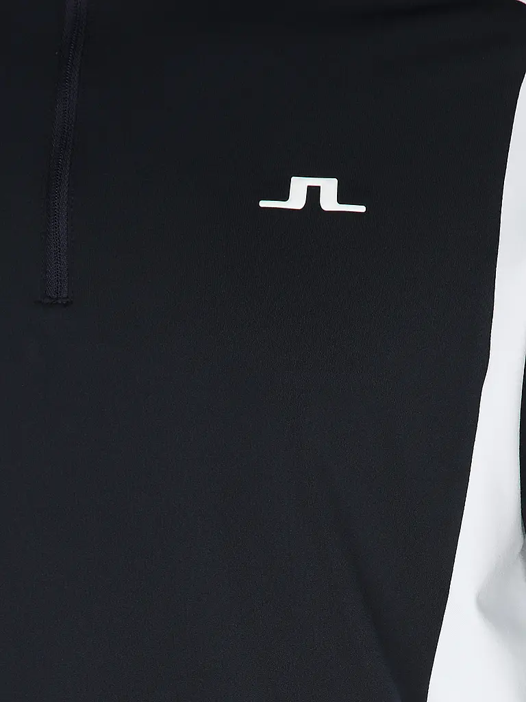 J.LINDEBERG | Camiseta interior con cremallera para hombre Lukas Quarter Zip Mid Layer | Azul oscuro