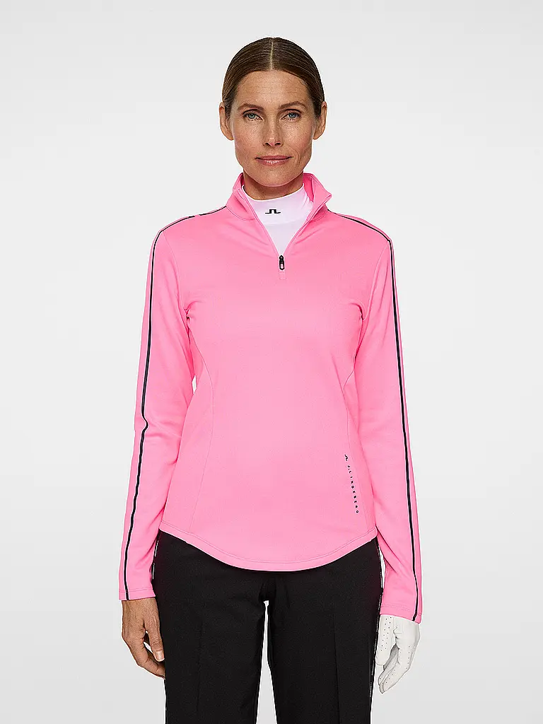 J.LINDEBERG | Camiseta interior con cremallera para mujer Nefe Quarter Zip Mid Layer | Fucsia